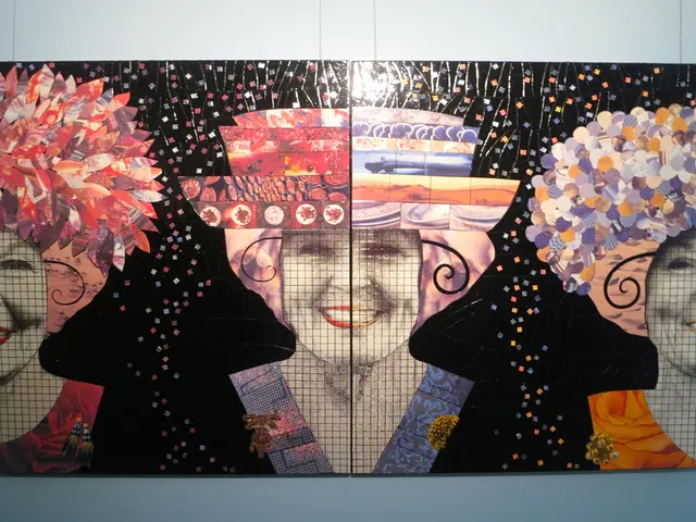 In this image we can see two frames. On it three women pictures are present.